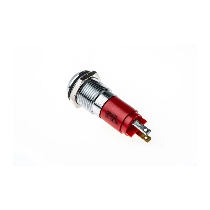 CML Innovative Technologies Red LED Panel Mount Indicator 14 mm, Solder Tab Termination, IP67 Rated, 24V 192103Z3