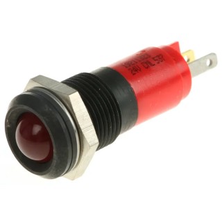 CML Innovative Technologies Red LED Panel Mount Indicator, 14 mm Mount Hole, IP67 Rated, 24V DC, Solder Tab 192113Z3