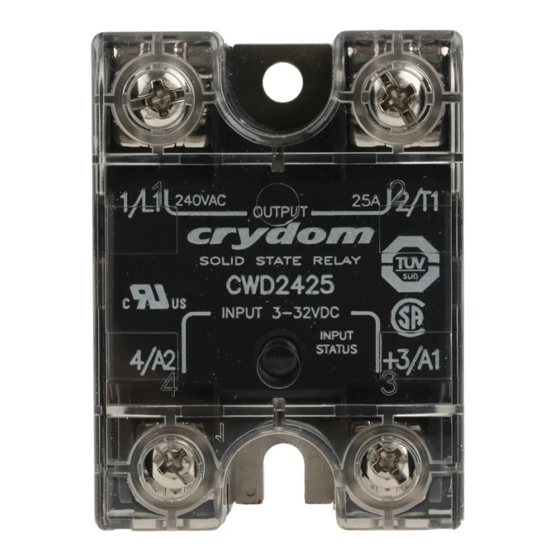 Crydom CW24 Series Solid State Relay 25A Load Panel Mount 280Vrms Load 32V Control 