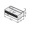 WAGO MICRO PUSH WIRE Series Junction Box Connector 8-Way 6A Push-in 100V 20, 22 AWG 243-308