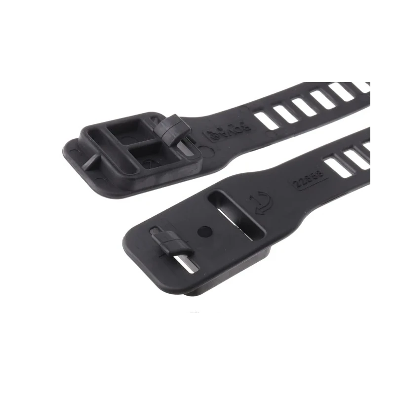 HellermannTyton Releasable Cable Tie, Thermoplastic Polyurethane, 580mm Length x 28mm Width 115-28590 SOFTFIX XL-TPU-BK