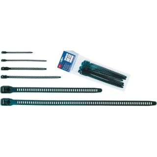 HellermannTyton Releasable Cable Tie, Black Thermoplastic Polyurethane, 260 mm x 7 mm SOFTFIX 115-07270 SOFTFIX S-TPU-BK