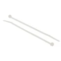 RS PRO Non-Releasable Nylon 6.6 Cable Tie, Natural Colour, 150 mm Length x 3.6 mm Width, Flame Retardant 492-0453