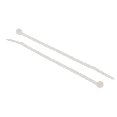 RS PRO Non-Releasable Nylon 6.6 Cable Tie, Natural Colour, 150 mm Length x 3.6 mm Width, Flame Retardant 492-0453