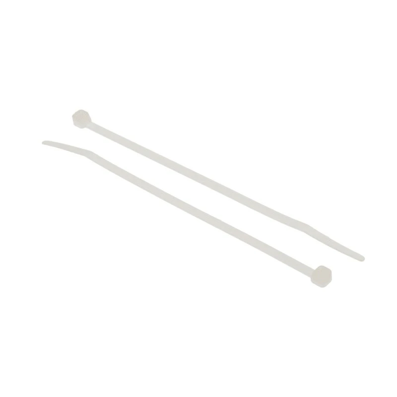 RS PRO Non-Releasable Nylon 6.6 Cable Tie, Natural Colour, 150 mm Length x 3.6 mm Width, Flame Retardant 492-0453