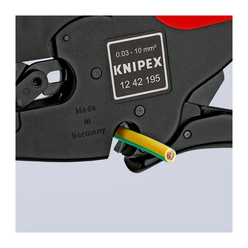 Knipex Multistrip 10 Automatic Wire Stripper Soft Grip Single Core Multi-Core 0.03-10.0 mm² 195mm Overall 12 42 195