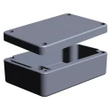 RS PRO Grey Lid Aluminium Enclosure, IP65, IP66, IP67, IP68, IK09, 34 mm x 98 mm x 98 mm IP65