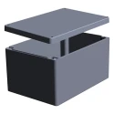 RS PRO Grey Lid Aluminium Enclosure, IP66, IK09, 180 mm x 330 mm x 330 mm IP66
