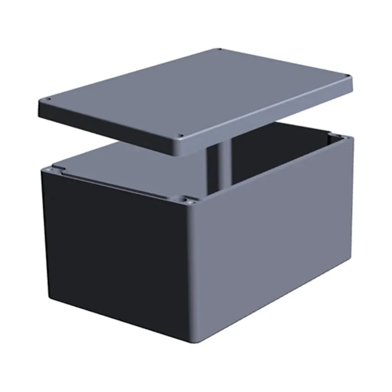 RS PRO Grey Lid Aluminium Enclosure, IP66, IK09, 180 mm x 330 mm x 330 mm IP66