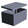 RS PRO Grey Lid Aluminium Enclosure, IP66, IK09, 180 mm x 330 mm x 330 mm IP66