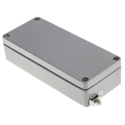 RS PRO Grey Lid Aluminium Enclosure IP68 IP67 IP66 IP65 IK09 Explosion Proof 34 mm x 150 mm x 150 mm 122-8922
