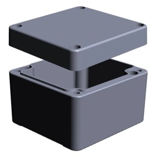 RS PRO Grey Grey Lid Aluminium Enclosure IP65 IP66 IP67 IP68 IK09 Explosion Proof 57mm x 75mm x 75mm 122-8919