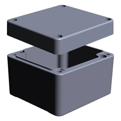 RS PRO Grey Grey Lid Aluminium Enclosure IP65 IP66 IP67 IP68 IK09 Explosion Proof 57mm x 75mm x 75mm 122-8919
