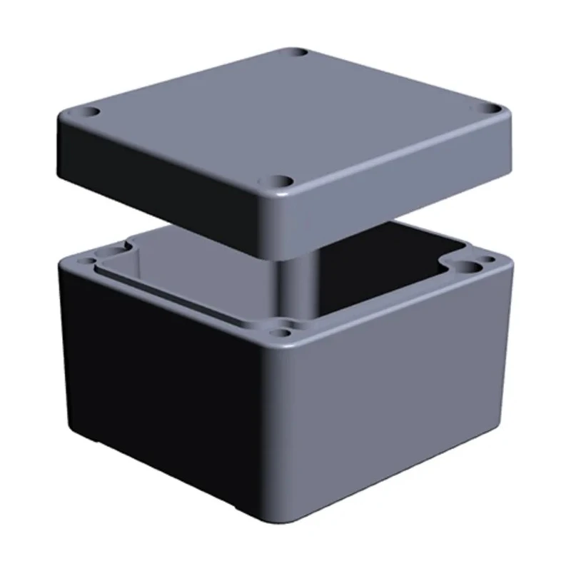 RS PRO Grey Grey Lid Aluminium Enclosure IP65 IP66 IP67 IP68 IK09 Explosion Proof 57mm x 75mm x 75mm 122-8919