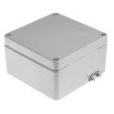RS PRO Grey Lid Aluminium Enclosure IP68 IP67 IP66 IP65 IK09 91 mm x 160 mm x 160 mm IP68