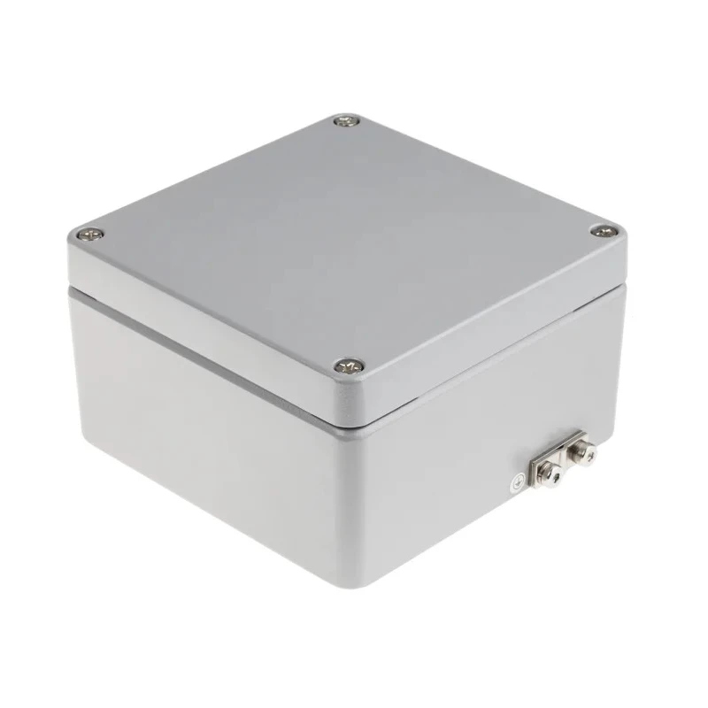 RS PRO Grey Lid Aluminium Enclosure IP68 IP67 IP66 IP65 IK09 91 mm x 160 mm x 160 mm IP68