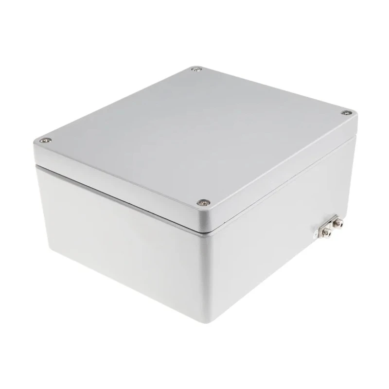 RS PRO Grey Lid Aluminium Enclosure, IP65, IP66, IP67, IP68, IK09, 113 mm x 230 mm x 230 mm IP65