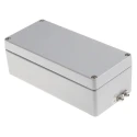 RS PRO Grey Lid Aluminium Enclosure, IP66, IP68, IP67, IP65, IK09, 57 mm x 175 mm x 80 mm IP66