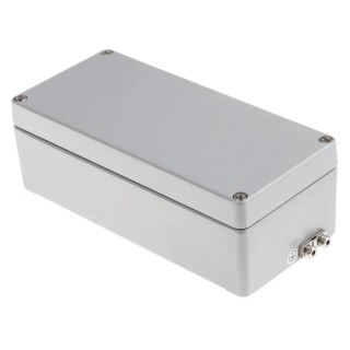 RS PRO Grey Lid Aluminium Enclosure, IP66, IP68, IP67, IP65, IK09, 57 mm x 175 mm x 80 mm IP66