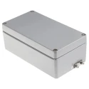 RS PRO Grey Lid Aluminium Enclosure IP68, IP66, IP65, IP67, IK09, 81 mm x 220 mm x 220 mm IP68