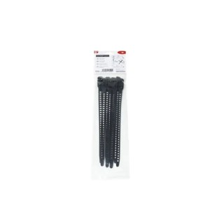 HellermannTyton Releasable Cable Tie 260 mm x 11 mm Black Thermoplastic Polyurethane SOFTFIX 115-11270 SOFTFIX M-TPU-BK