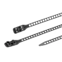 HellermannTyton Releasable Cable Tie 260 mm x 11 mm Black Thermoplastic Polyurethane SOFTFIX 115-11270 SOFTFIX M-TPU-BK