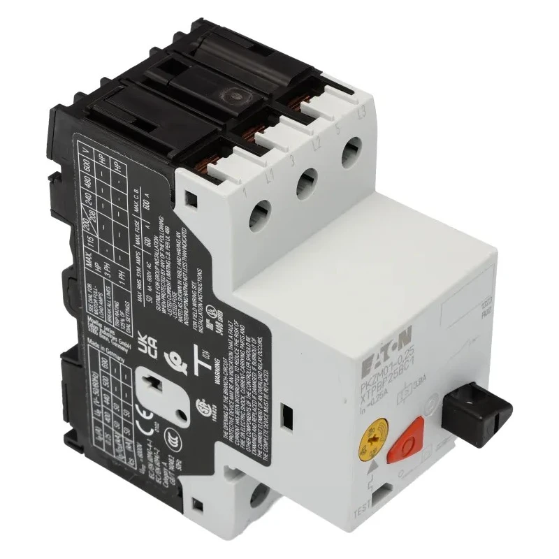 Eaton Motor Protection Circuit Breaker PKZM 01 Series 160mA to 250mA Current, 690V AC, 3 Poles, IP20 278476 PKZM01-0,25