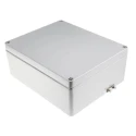 RS PRO Grey Lid Aluminium Enclosure, IP65, IP66, IP67, IP68, IK09, 110 mm x 280 mm x 280 mm IP65
