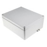RS PRO Grey Lid Aluminium Enclosure, IP65, IP66, IP67, IP68, IK09, 110 mm x 280 mm x 280 mm IP65