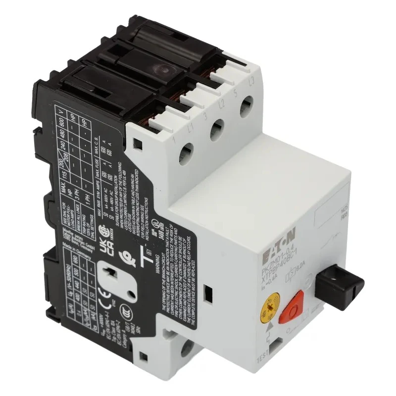 Eaton Motor Protection Circuit Breaker PKZM 01 Series 250mA to 400mA Current Rating 690V AC, 3 Poles 278477 PKZM01-0,4