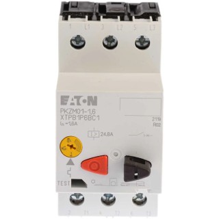 Eaton Motor Protection Circuit Breaker PKZM 01 Series 1A to 1.6A, 690V AC, 3 Poles, IP20/IP00, -25°C to 278480 PKZM01-1,6