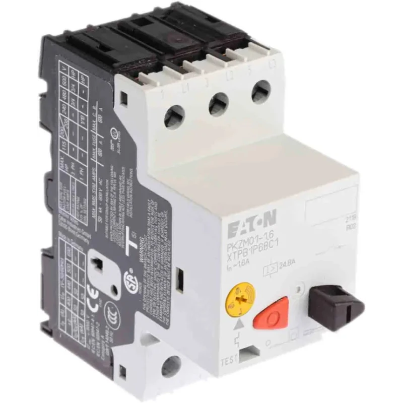 Eaton Motor Protection Circuit Breaker PKZM 01 Series 1A to 1.6A, 690V AC, 3 Poles, IP20/IP00, -25°C to 278480 PKZM01-1,6