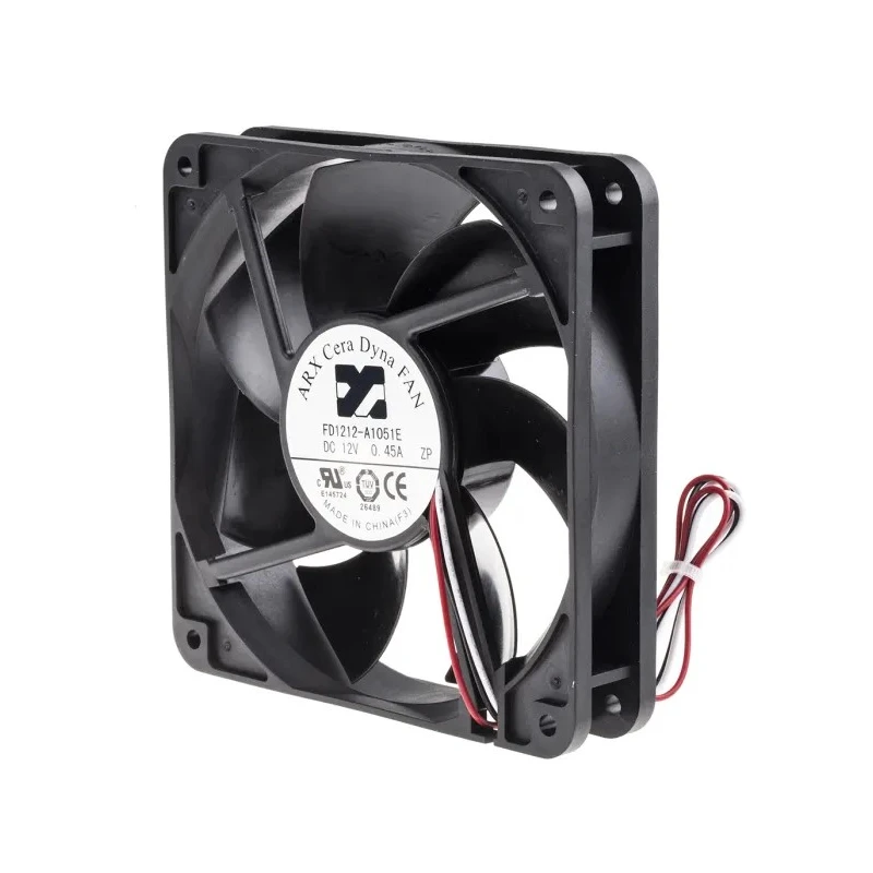 ARX CeraDyna Series Axial Fan 12V DC 5.04W 420mA 180.8 m³/h 120 mm Square Frame IP20 