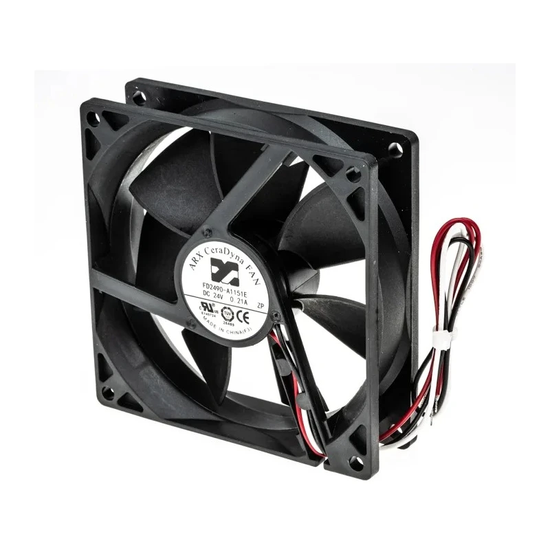 ARX CeraDyna Series Axial Fan 24V DC 108.2 m³/h Airflow 4.32 W Power 180 mA Current IP20 92x92x25 mm 