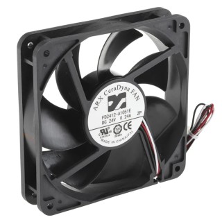 ARX CeraDyna Series Axial Fan 24V dc, 180.8 m³/h Airflow, 5.52 W, 230 mA Max, IP20, 120 mm Square Frame 