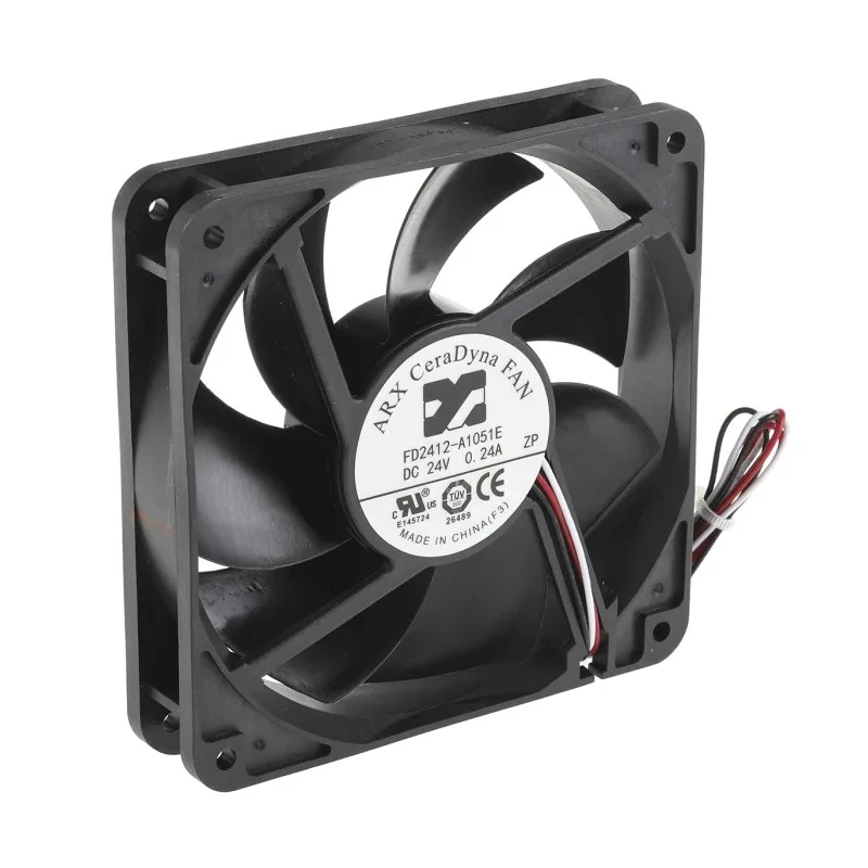ARX CeraDyna Series Axial Fan 24V dc, 180.8 m³/h Airflow, 5.52 W, 230 mA Max, IP20, 120 mm Square Frame 