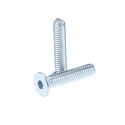 RS PRO Bright Zinc Plated Steel Hex Socket Countersunk Screw, M4 x 20 mm 491-5085