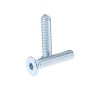 RS PRO Bright Zinc Plated Steel Hex Socket Countersunk Screw, M4 x 20 mm 491-5085