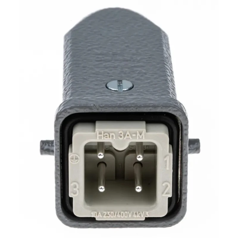 HARTING Heavy Duty Power Connector Cable Screw Terminal 3 Way 10A 230V 400V Han A Male 09200032611+19200031440