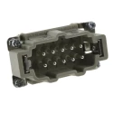 HARTING Heavy Duty Power Connector Panel Mount Screw Termination 10 Way 16A 500V Han E Male 09330102601+19300101520