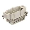 HARTING Heavy Duty Power Connector Panel Mount Screw Termination 10 Way 16A 500V Han E Male 09330102601+19300101520