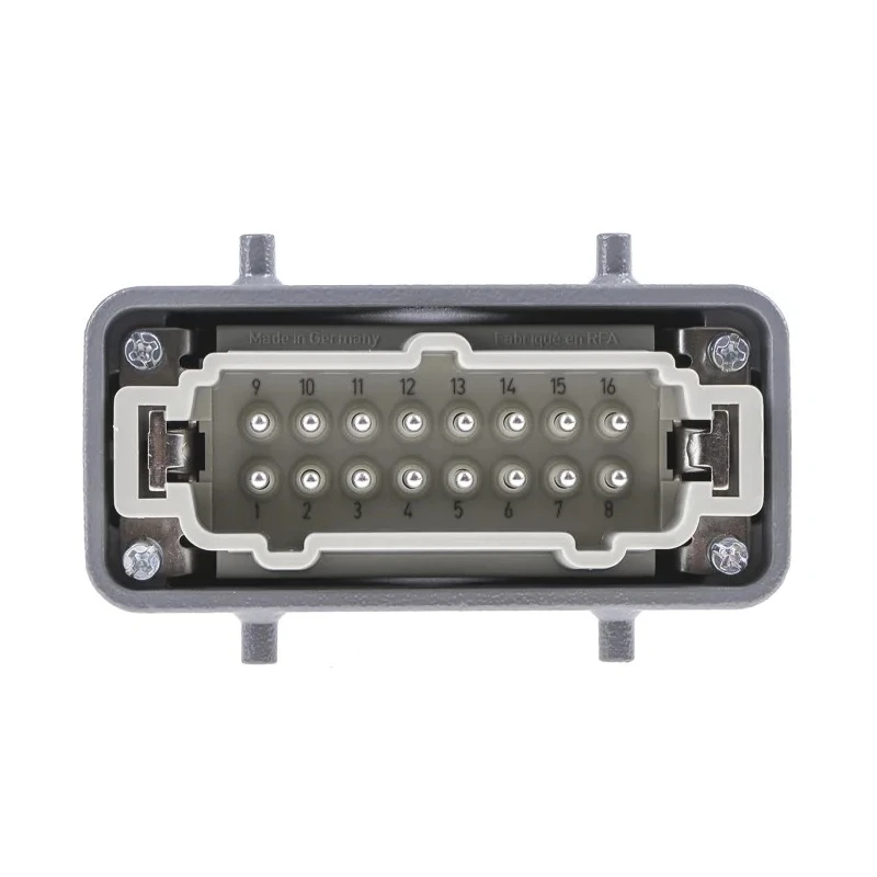 HARTING Heavy Duty Power Connector Panel Screw Terminal 16 Way 16A 500V Han E Male 09330162601+19300161421