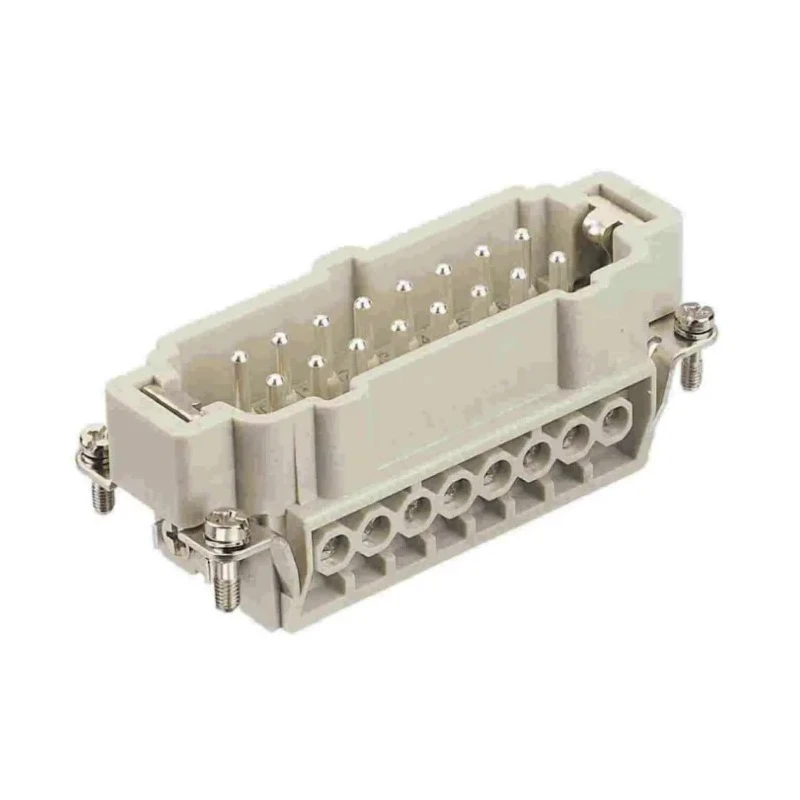 HARTING Heavy Duty Power Connector Panel Screw Terminal 16 Way 16A 500V Han E Male 09330162601+19300161421