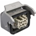 HARTING Heavy Duty Power Connector Panel Screw Termination 6 Contacts 16A 500V Han E Female 09330062701+19300061750