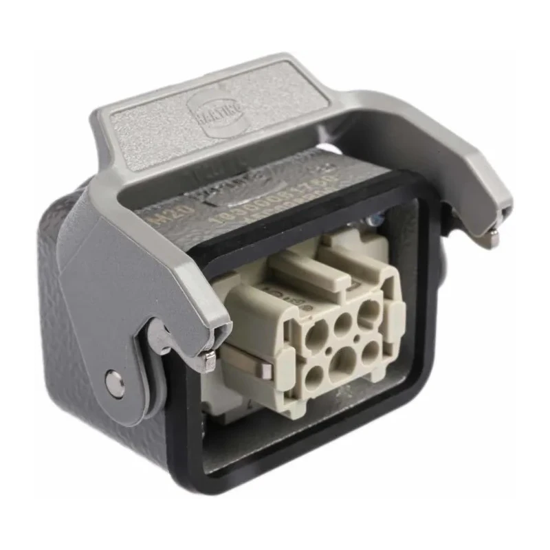 HARTING Heavy Duty Power Connector Panel Screw Termination 6 Contacts 16A 500V Han E Female 09330062701+19300061750