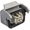 HARTING Heavy Duty Power Connector Panel Screw Termination 6 Contacts 16A 500V Han E Female 09330062701+19300061750
