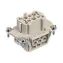 HARTING Heavy Duty Power Connector Panel Screw Termination 6 Contacts 16A 500V Han E Female 09330062701+19300061750