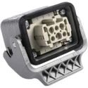 HARTING Heavy Duty Power Connector Panel Screw Termination 6 Contacts 16A 500V Han E Female 09330062701+19300061750