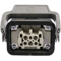 HARTING Heavy Duty Power Connector Panel Screw Termination 6 Contacts 16A 500V Han E Female 09330062701+19300061750
