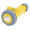 MENNEKES Industrial Power Connector Cable Mount 16A, 110V, IP67 Rated, Yellow, 2P+PE, AM-TOP